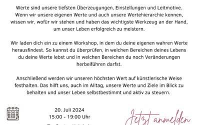 Werte-Workshop am 20.07.2024 in Hannover