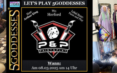 Cardgame 5Goddesses mit Designsie bei Paint and Play in Herford am 08.03.2025