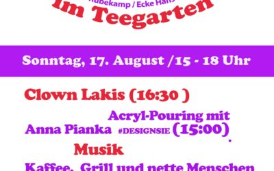 Acrylic Pouring mit Designsie, Clownshow und Grillduft: Einladung zum Sommerfest am 17. August 2025