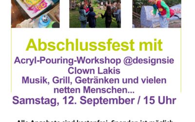 Abschlussfest im Teegarten Hainholz am 12. September 2026 mit Malworkshop mit Künstlerin Anna Pianka